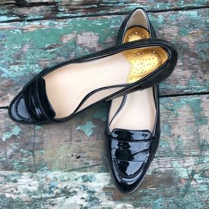NWOT COLE HAAN Black Patent Penny Loafers